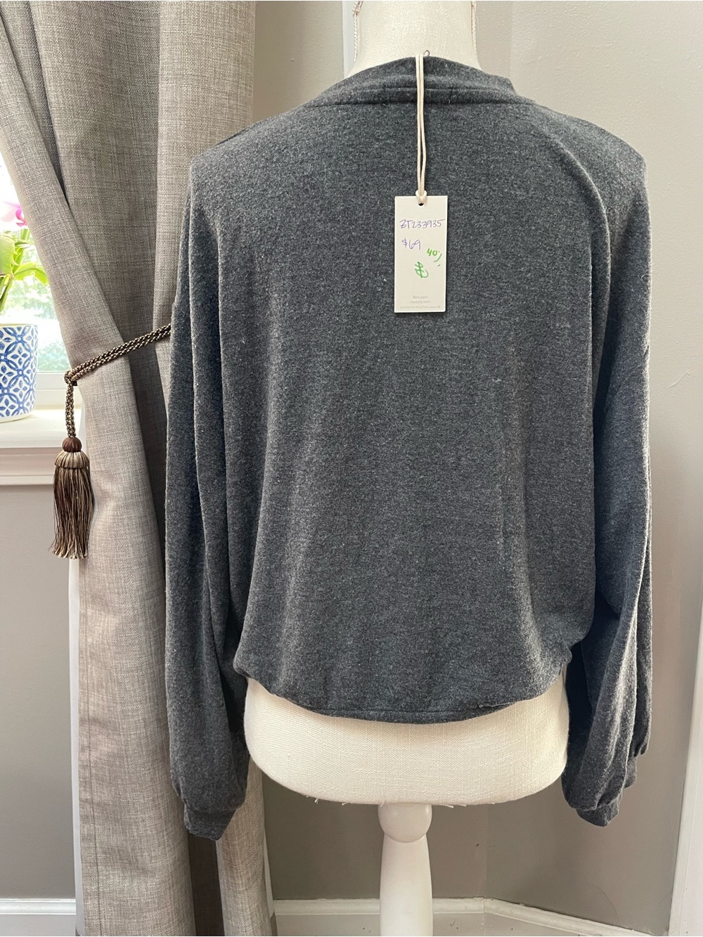 Z Supply Charcoal Gray Lightweight Long-Sleeve Cardigan